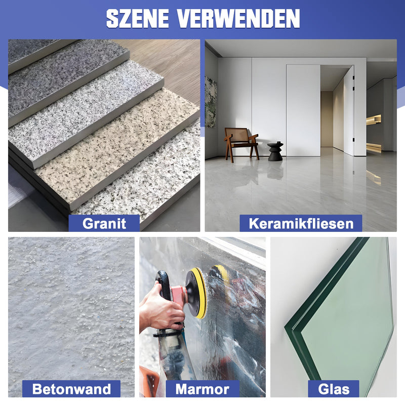 Diamant Polierscheiben Set 14-tlg. | 50-10000 Körnung | für Stein & Granit | mit M14 & Bohrer Adapter