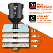 Diamant - Trennscheibe & Bohrkrone Set – Profi Fliesenleger Werkzeug 125mm