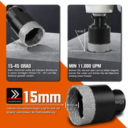 Diamant - Trennscheibe & Bohrkrone Set – Profi Fliesenleger Werkzeug 125mm