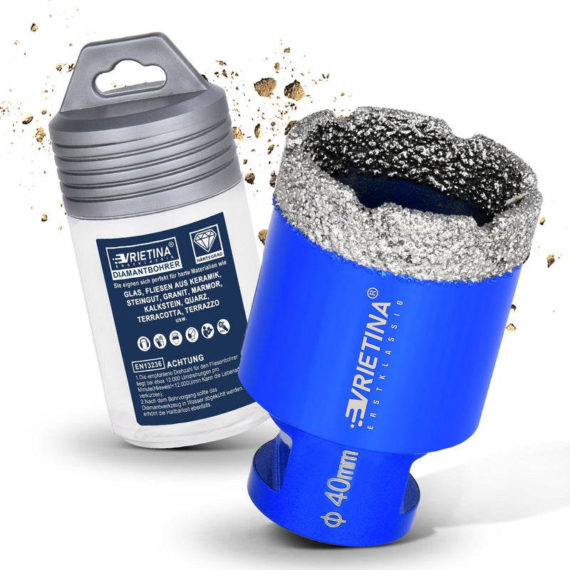 Diamant Trockenbohrer M14 – 16–150 mm für Fliesen, Granit & Feinsteinzeug – 23 Größen