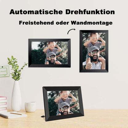 Digitaler Bilderrahmen 10,1 Zoll mit WLAN, HD Touchscreen & 32GB Speicher