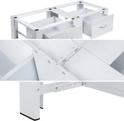 Doppel Untergestell für Waschmaschinen Trockner mit Schubladen max. 300kg | 126x54cm