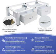 Doppel Untergestell für Waschmaschinen Trockner mit Schubladen max. 300kg | 126x54cm