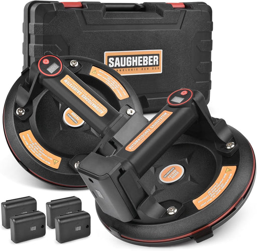 Doppelsauger 300kg mit 4 Akkus – Vakuumheber für Glas & Fliesen