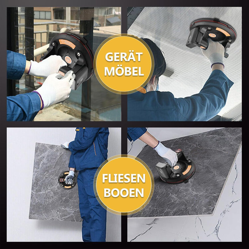 Doppelsauger 300kg mit 4 Akkus – Vakuumheber für Glas & Fliesen