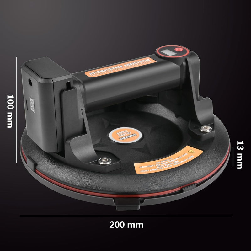 Doppelsauger 300kg mit 4 Akkus – Vakuumheber für Glas & Fliesen