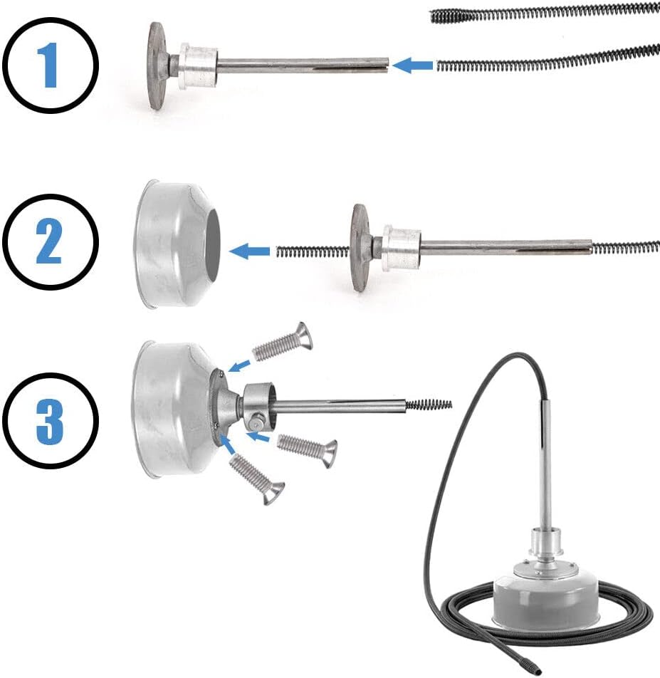 Drain Clean Rohrreinigungsgerät 39.5m Spirale | 500W 450PRMM | für Ø30 - 100mm Rohrleitungen | 8 Köpfe |