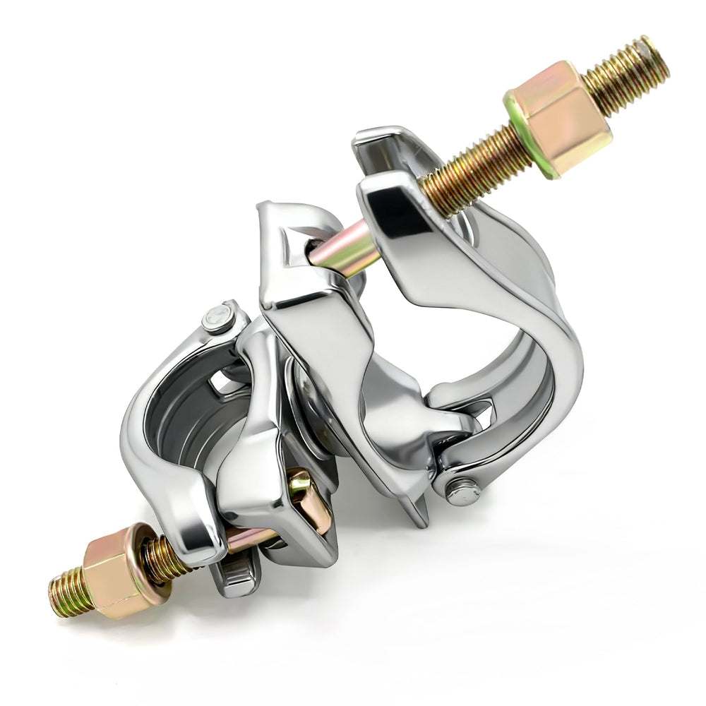 Draaikoppeling voor steiger, set van 2 – 360° buiskoppeling 42 - 62 mm, verzinkt & robuust
