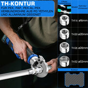 Elektrische Presszange elektrohydraulisch mit automatischer Druckentlastung, TH & V Kontur