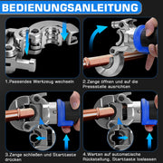 Elektrische Presszange elektrohydraulisch mit automatischer Druckentlastung, TH & V Kontur