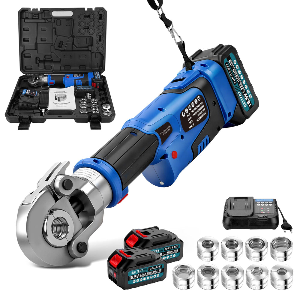 Electro-hydraulic electric crimping tool with automatic pressure release, TH & V profile