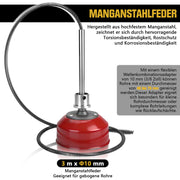 Elektrische Rohrreinigungsmaschine 1250W mit 22mm Manganstahlfeder & Schneidköpfen 20–200mm Rohrreiniger Profi