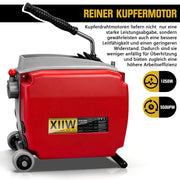 Elektrische Rohrreinigungsmaschine 1250W mit 22mm Manganstahlfeder & Schneidköpfen 20–200mm Rohrreiniger Profi