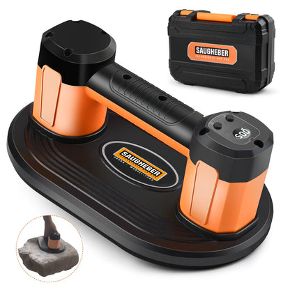 Elektrischer Akku - Vakuum - Saugheber 300 kg – Automatische Druckregulierung, Profi - Plattenheber für Glas, Feinsteinzeug & Terrassenplatten