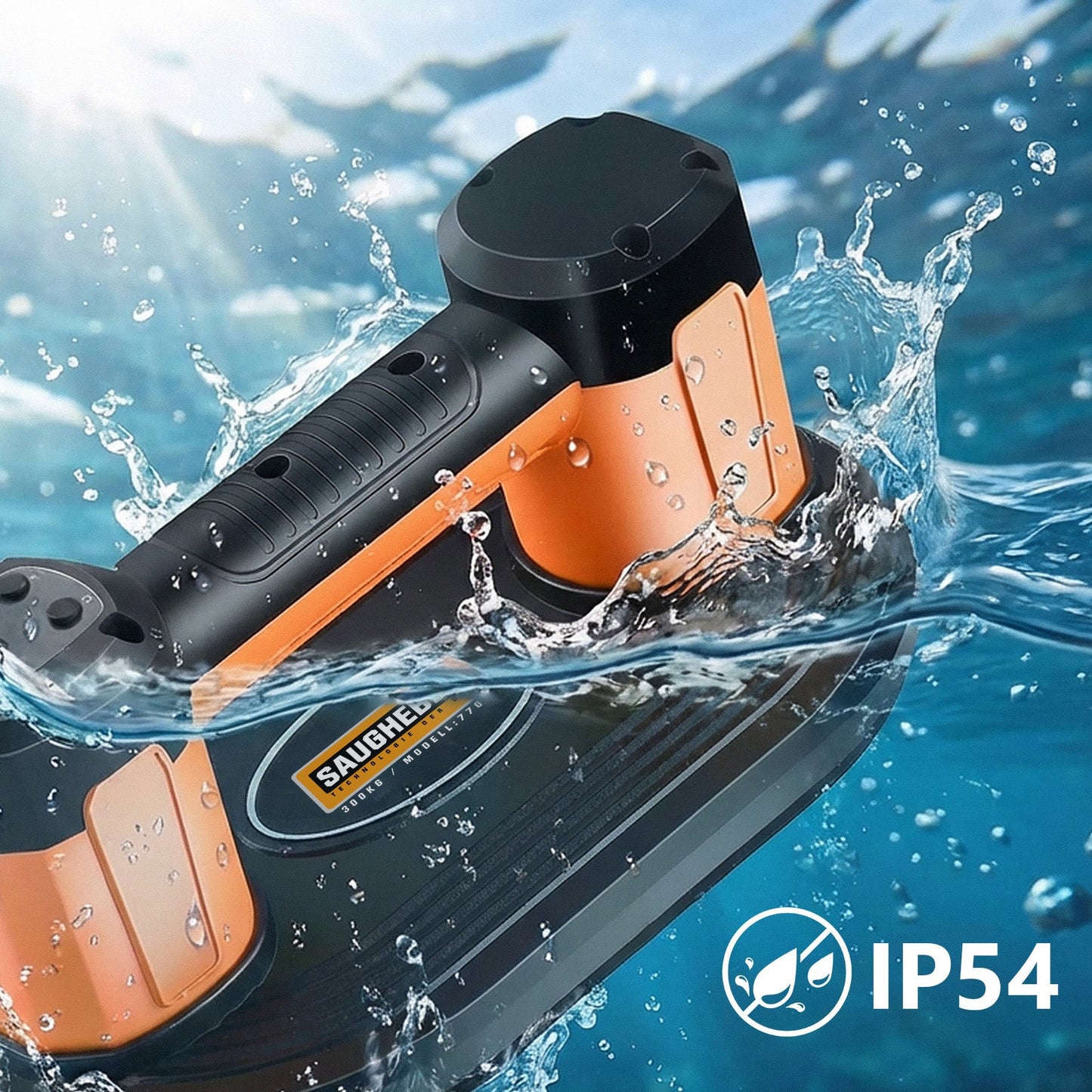 Elektrischer Akku - Vakuum - Saugheber 300 kg – Automatische Druckregulierung, Profi - Plattenheber für Glas, Feinsteinzeug & Terrassenplatten