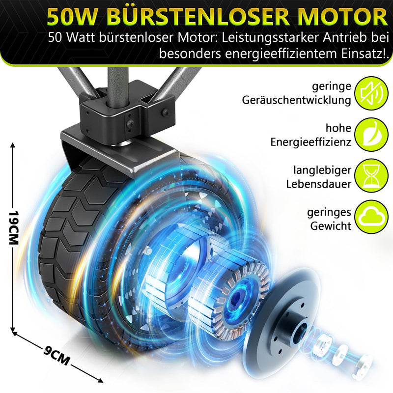 Elektrischer Bollerwagen, faltbar mit 50W Motor und Makita 14,4V Akku - Kompatibilität