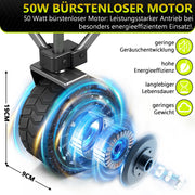 Elektrischer Bollerwagen, faltbarer Transportwagen mit Antriebshilfe, 50W Motor, Makita 14,4V kompatibel