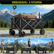 Elektrischer Bollerwagen mit Antriebshilfe, faltbar, 50W bürstenloser Motor, kompatibel mit Makita 14,4V Akku