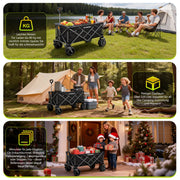 Elektrischer Bollerwagen mit Antriebshilfe, faltbar, 50W bürstenloser Motor, kompatibel mit Makita 14,4V Akku