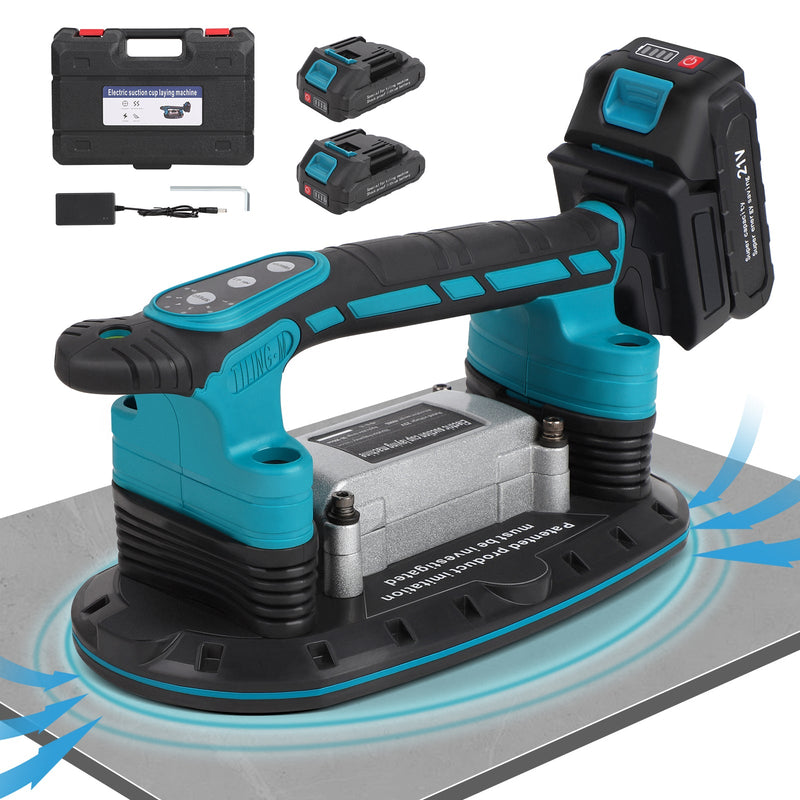 Elektrischer Fliesenrüttler 250 kg mit Akku und Saugnapf – 6 - Stufen Vibration