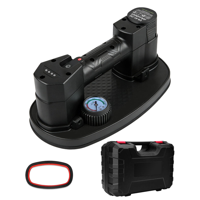 Elektrischer Vakuum - Saugheber mit Akku 240 kg, Manometer - Druckanzeige, automatische Druckregulierung, Plattenheber für Glas & Feinsteinzeug