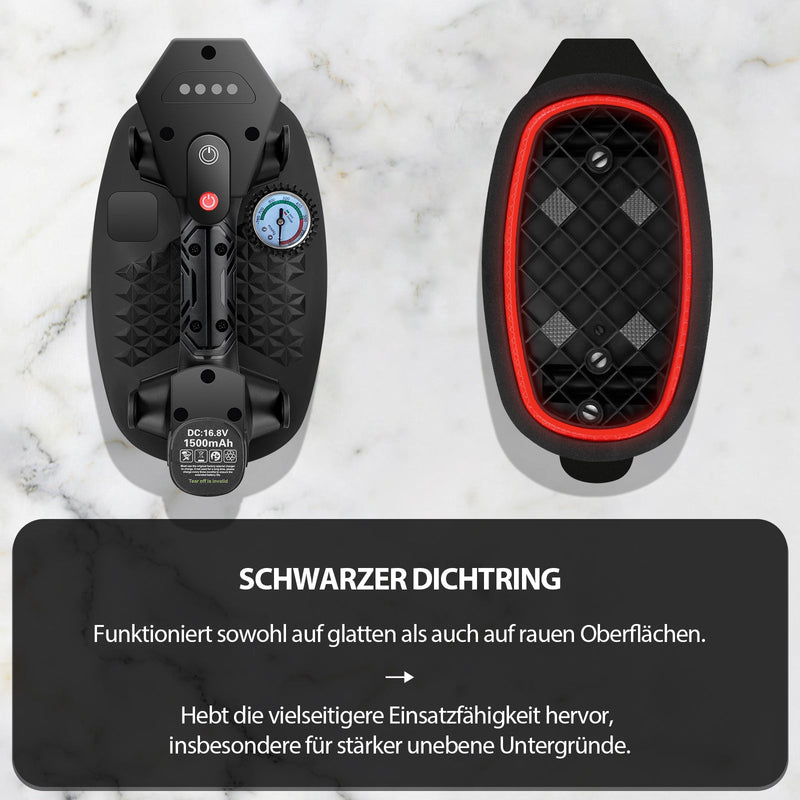 Elektrischer Vakuum - Saugheber mit Akku 240 kg, Manometer - Druckanzeige, automatische Druckregulierung, Plattenheber für Glas & Feinsteinzeug