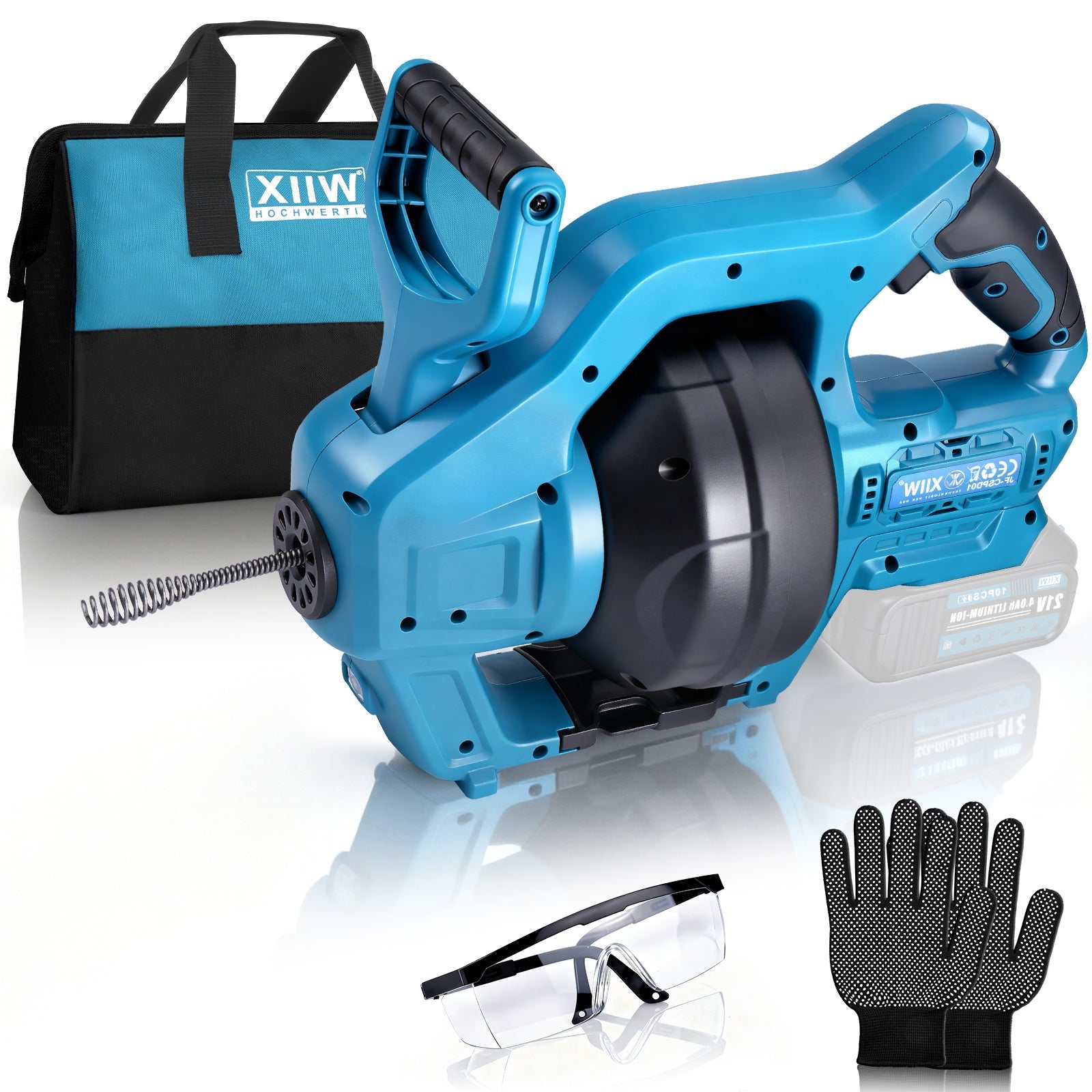 Elektrisches Rohrreinigungsgerät 20V – Akku Rohrreiniger für Haushalt und Gewerbe