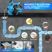 Elektrisches Rohrreinigungsgerät 20V – Akku Rohrreiniger für Haushalt und Gewerbe