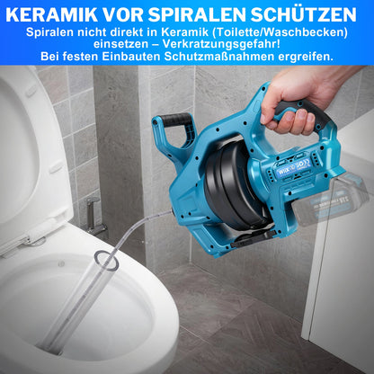 Elektrisches Rohrreinigungsgerät 20V – Akku Rohrreiniger für Haushalt und Gewerbe