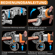 Elektrohydraulische Presszange mit Akku & automatischer Druckkontrolle, TH/V - Profile
