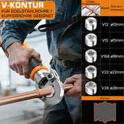 Elektrohydraulische Presszange mit Akku & automatischer Druckkontrolle, TH/V - Profile
