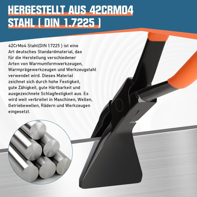 Falzzangen Set – 3 - teilig, 150 mm, 200 kg Tragfähigkeit, Korrosionsbeständig, Schmiedetec