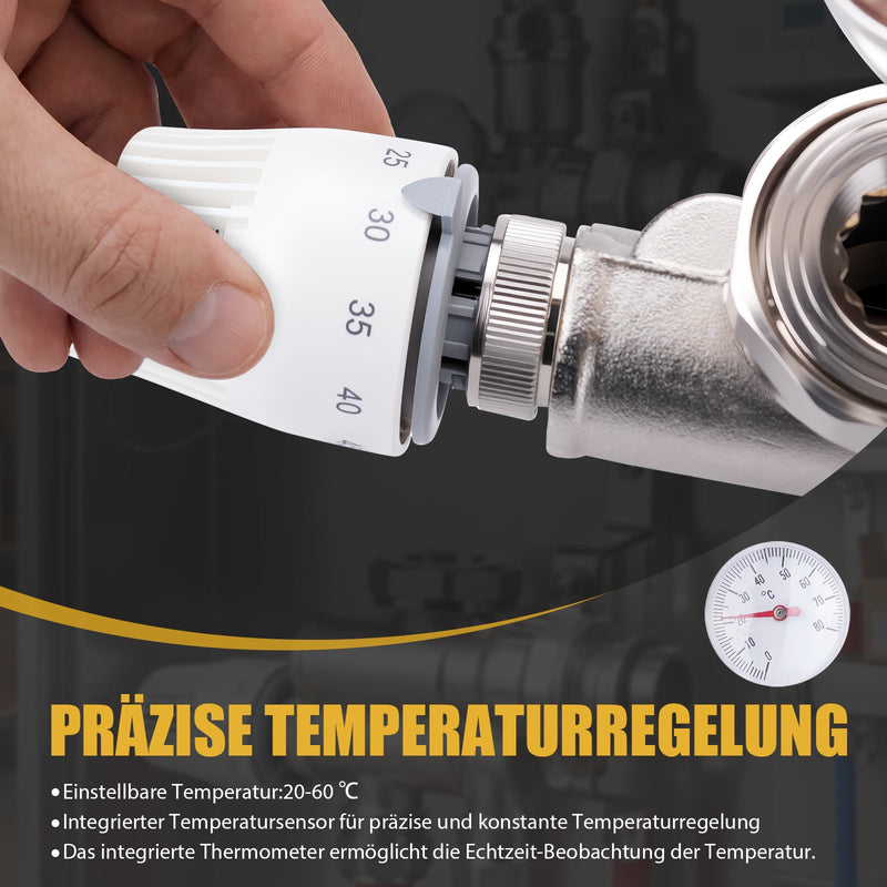 Festwertregelset Fußbodenheizung mit Mischventil, Umwälzpumpe & Thermostat