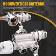 Festwertregelset Fußbodenheizung mit Thermostat & Umwälzpumpe, Messing