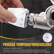 Festwertregelset Fußbodenheizung mit Thermostat & Umwälzpumpe, Messing