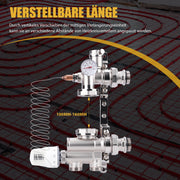 Festwertregelset Fußbodenheizung mit Thermostat & Umwälzpumpe, Messing