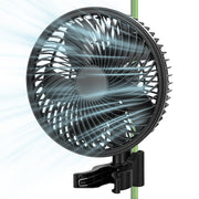 Grow Umluftventilator 320 CFM – Leiser Clip Ventilator mit EC - Motor, 10 Stufen, Oszillation, IP44