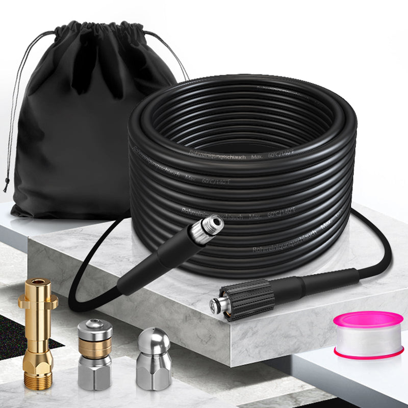 High Pressure Drain Cleaning Hose Kit for Kärcher K2 - K7 Pressure Washers with Brass Nozzles