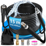 High Pressure Drain Cleaning Hose Kit for Kärcher K2 - K7 Pressure Washers with Brass Nozzles