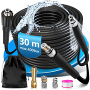 High Pressure Drain Cleaning Hose Kit for Kärcher K2 - K7 Pressure Washers with Brass Nozzles