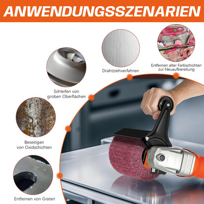 Hochwertige Schleifwalzenbürste mit Aluminiumoxid – Professionelle Oberflächenbearbeitung für Metall, Holz und Stein