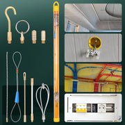 Kabeleinzugshilfe 12 m mit Zubehör | Glasfaser für Kabel 1–4 mm²