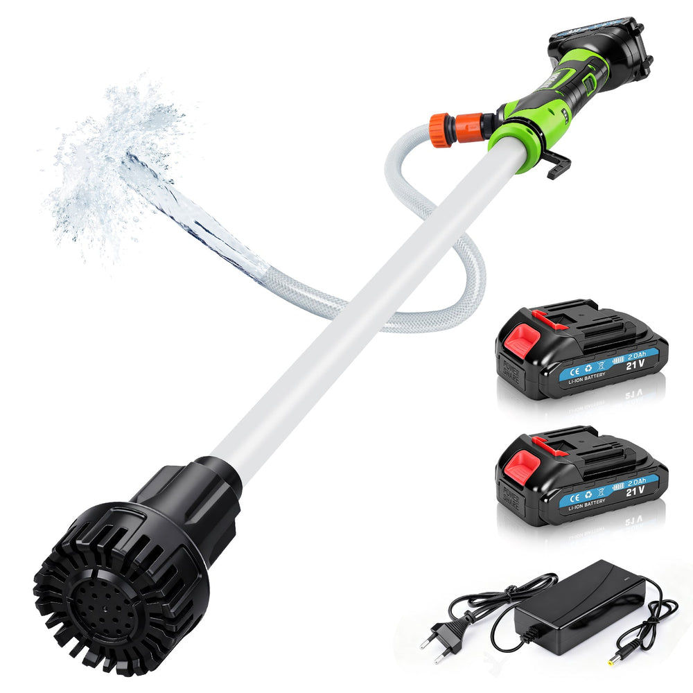Draadloze accu-regentonpomp – watertransferpomp 50 l/min, 10 m opvoerhoogte, draagbare 18V-pomp
