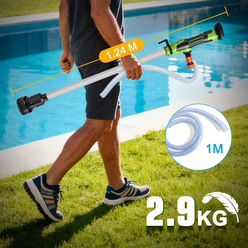 Kabellose Akku Regenfasspumpe – Wassertransferpumpe 50 L/min, 10m Förderhöhe, tragbare 18V Pumpe