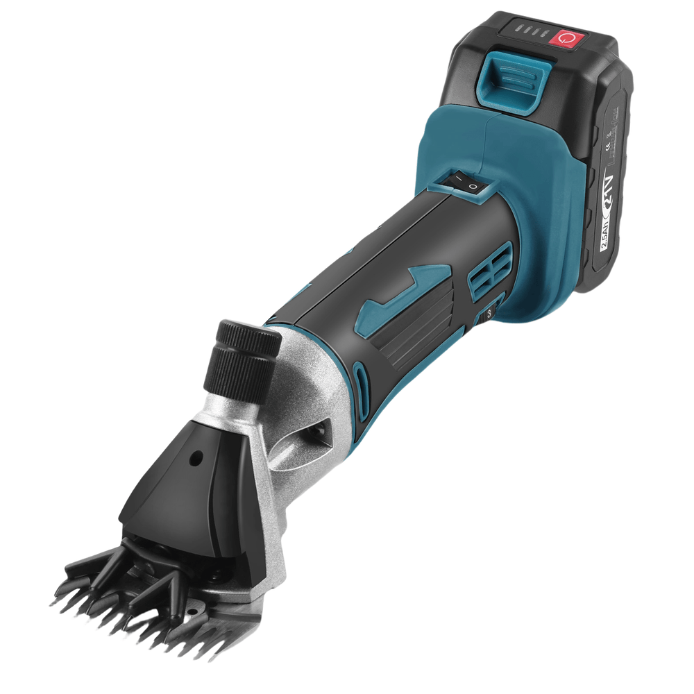 Cordless sheep shearer for thick fleece – 500W, 2400 rpm, with dual battery for precise grooming of sheep and dogs