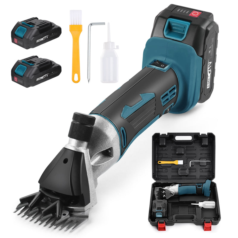 Kabellose Schafschere für dickes Fell – 500W, 2400 U/min, mit Doppel - Akku für präzise Fellpflege bei Schafen und Hunden