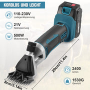 Kabellose Schafschere für dickes Fell – 500W, 2400 U/min, mit Doppel - Akku für präzise Fellpflege bei Schafen und Hunden