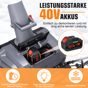Kabelloser Elektrischer Schneefräser 1500W – 46cm Breite, 40V Akku, Leicht & Leistungsstark für Gehwege, Fahrbahnen & Gärten