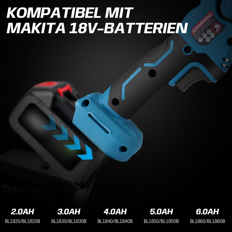 Kabelloser Mini - Bandschleifer 6 Stufen | 100° Schwenkbares Schleifband | Für Holz & Metall | Akku 18V kompatibel