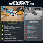 Kabelloser Mini - Bandschleifer 6 Stufen | 100° Schwenkbares Schleifband | Für Holz & Metall | Akku 18V kompatibel